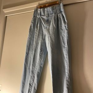 Super high waist denim pants